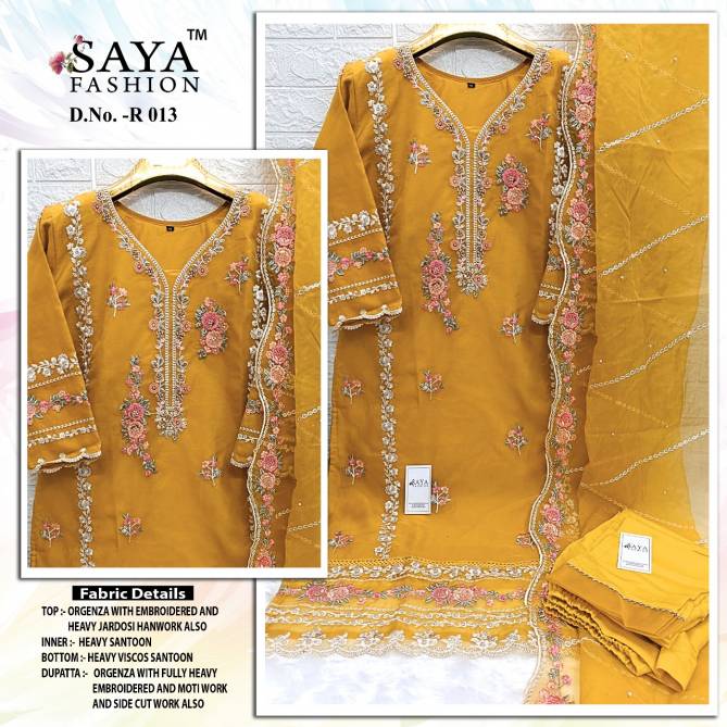 R 013 By Saya Embroidery Pakistani Readymade Suits Exporters In India
